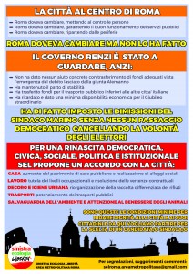 volantino la città al centro di roma