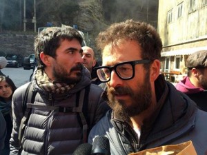 Il deputato di Si Nicola Fratoianni e Gianmarco De Pierri