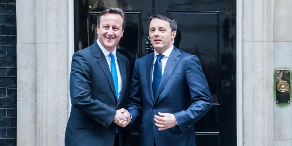 Londra, Renzi incontra Cameron a Downing Street
