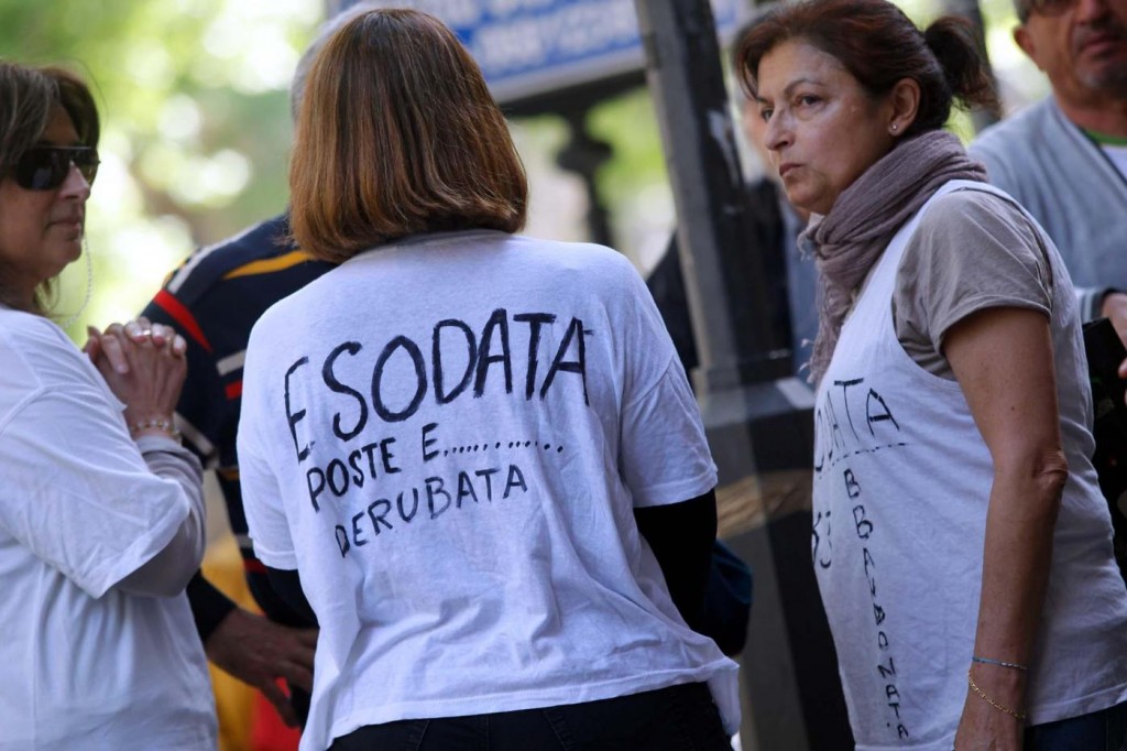 ''Esodati'' manifestano davanti al ministero del Lavoro