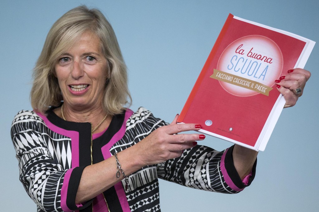 Palazzo Chigi - Il ministro Giannini illustra le linee guida sulla scuola