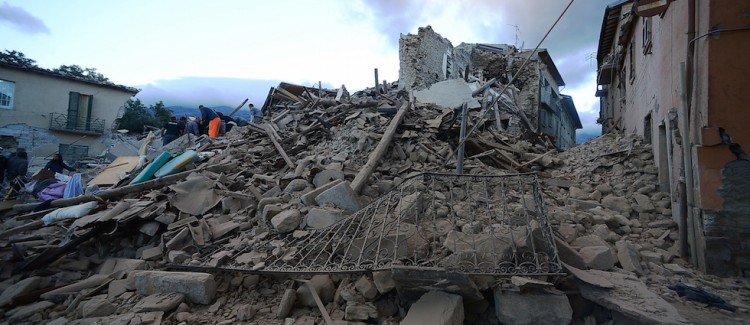 Amatrice, 24 agosto 2016
(FILIPPO MONTEFORTE/AFP/Getty Images)